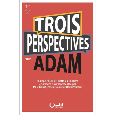 Première de couverture du livre « Trois perspectives sur Adam » collectif sous dir. Matthieu MOURY