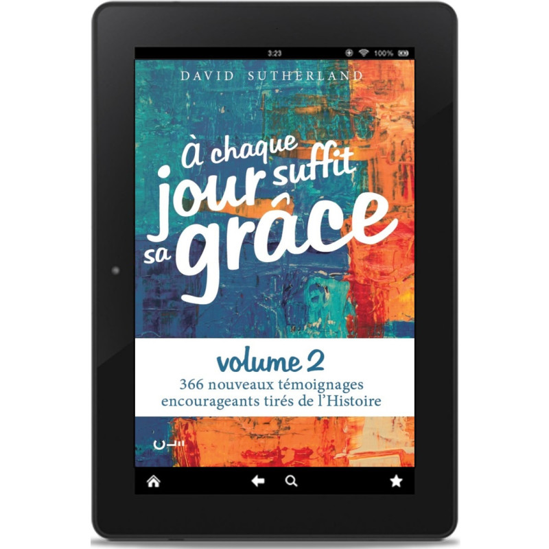 Couverture de l'ePub "À chaque jour suffit sa grâce vol. 2" de David Sutherland aux Éditions Clé.