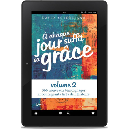 Couverture de l'ePub "À chaque jour suffit sa grâce vol. 2" de David Sutherland aux Éditions Clé.