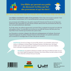 4e de couverture de la Bible pour enfant "Les promesses de la Bible pour les petits" aux Éditions Clé